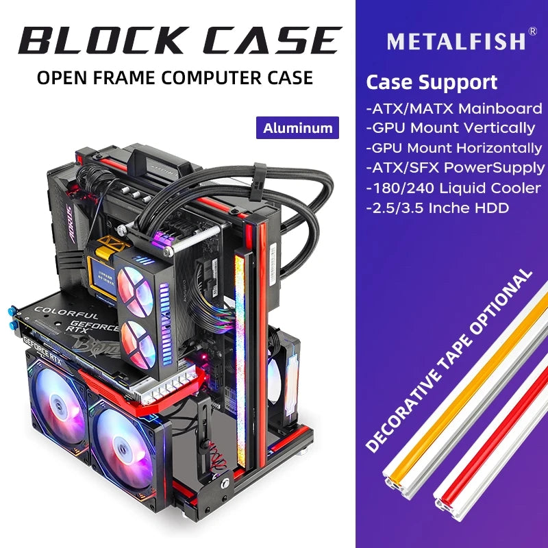 Gabinete Aberto METALFISH BlockCase