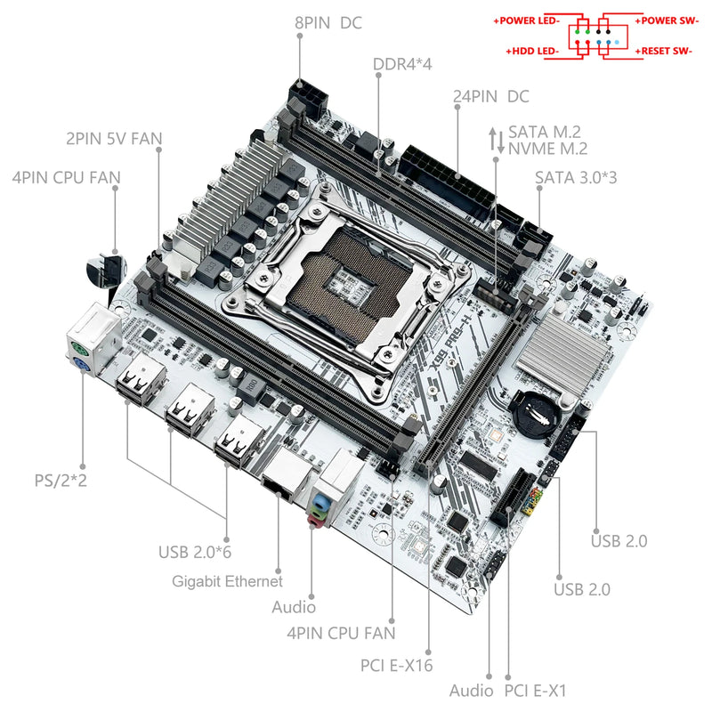 Kit X99 Machinist: LGA 2011-3, 16GB DDR4, NVMe