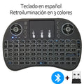 Teclado Sem Fio Mini I8 com Touchpad e Luz de Fundo