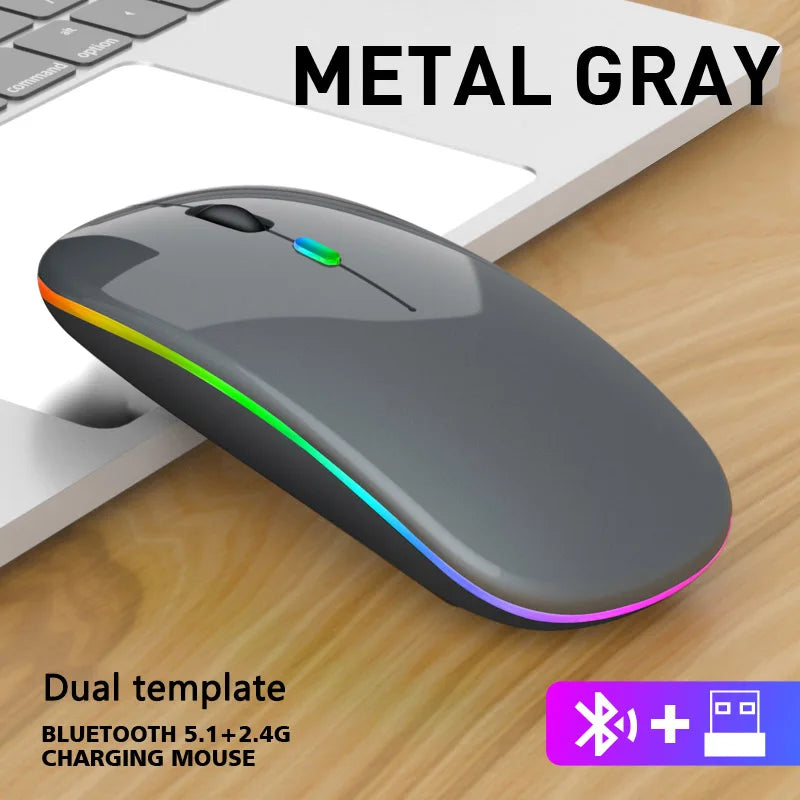 Mouse Sem Fio Bluetooth e 2.4GHz Dual Mode