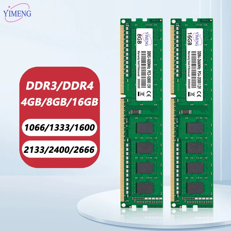 Memória RAM DDR3/DDR4 para Desktop