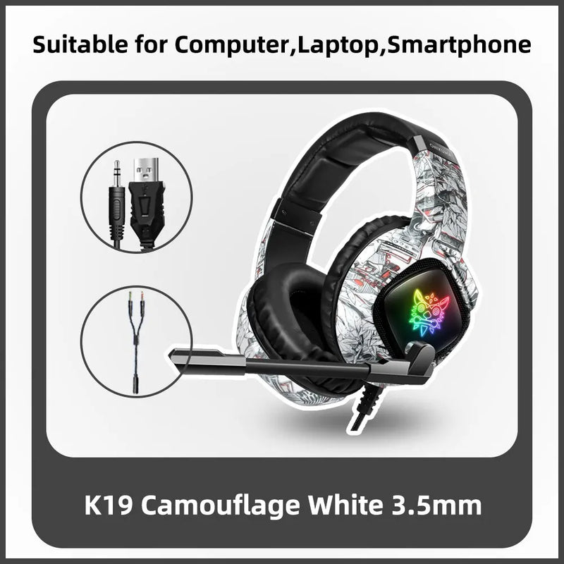 ONIKUMA K19 Gaming Headset Headphones Wired Noise Cancelling Stereo Earphones With Mic