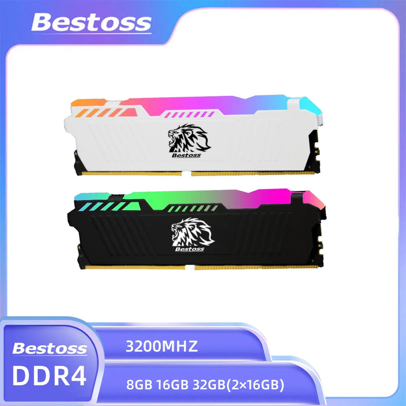 Memória RAM Bestoss DDR4 RGB